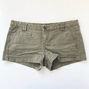 Express Low Rise Olive Green Shorts